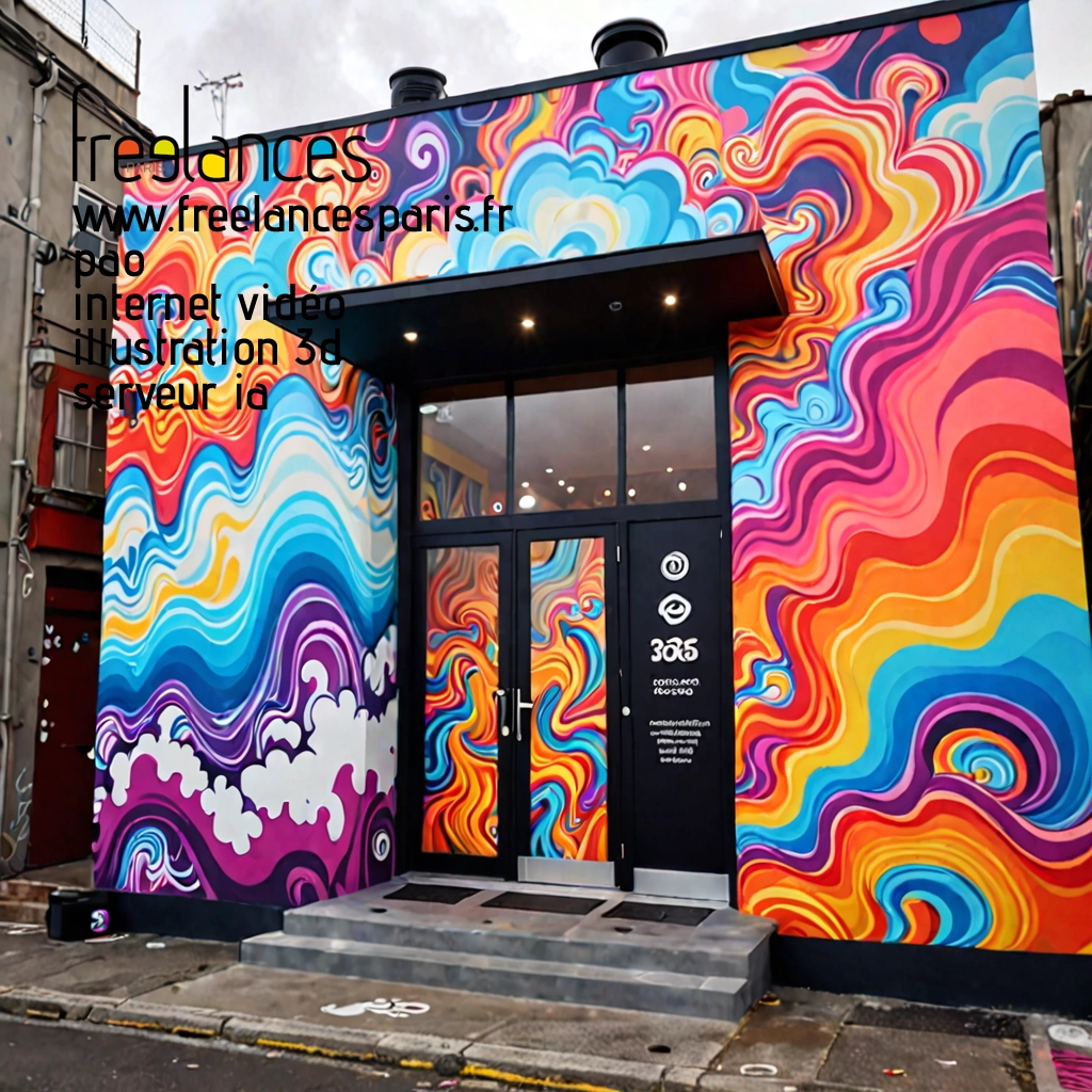 Pao internet vidéo illustration 3d serveur intelligence générative freelance paris studio de création 3MFV5E80